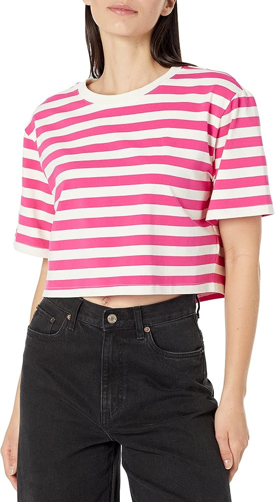 The Drop Women's Sydney Short-Sleeve Cropped Crewneck T-Shirt | Amazon (US)