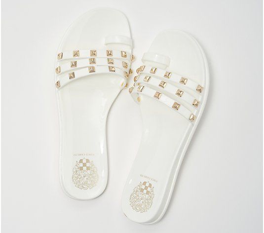 Vince Camuto Studded Jelly Sandals - Elishenta | QVC