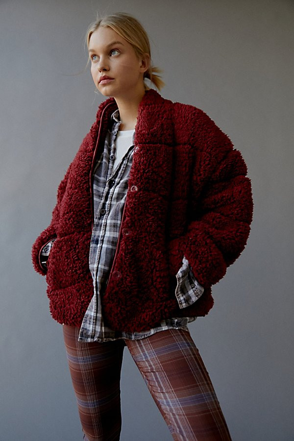 UO Eden Oversized Teddy Jacket | Urban Outfitters (US and RoW)