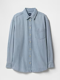 Denim Stripe Big Shirt | Gap (US)
