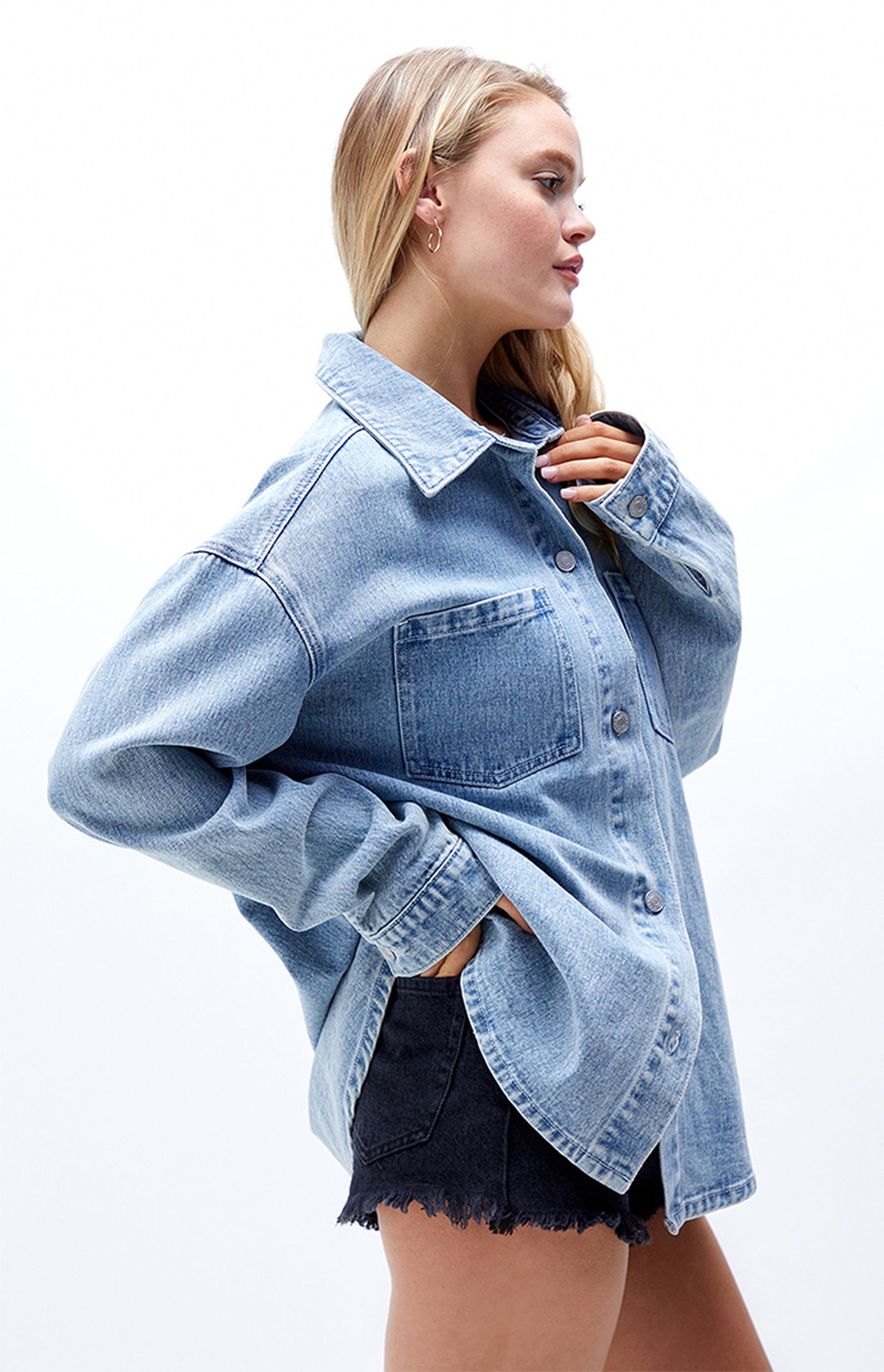 PacSun Blue Denim Shacket | PacSun | PacSun