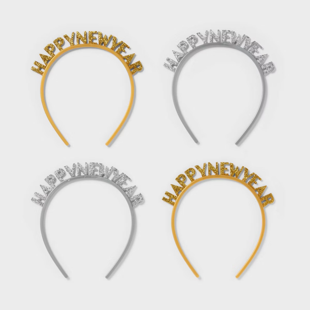 4ct New Year's Eve Headbands Silver/Gold - Spritz™ | Target
