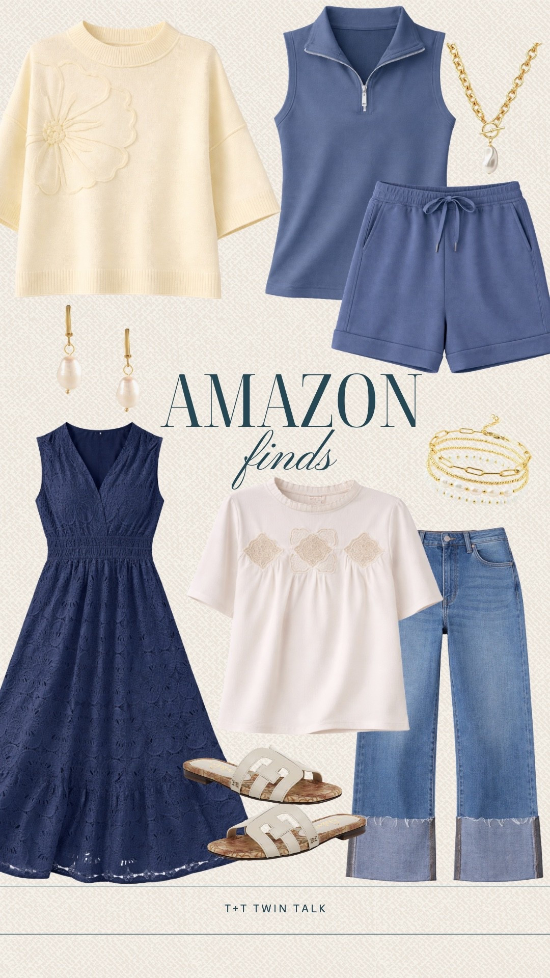 We picked some Amazon finds we’re loving lately! These classic blue and neutral pieces make such easy everyday outfits. An easy look for a girls day or weekend plans.

#LTKMidsize #LTKOver40 #LTKSeasonal