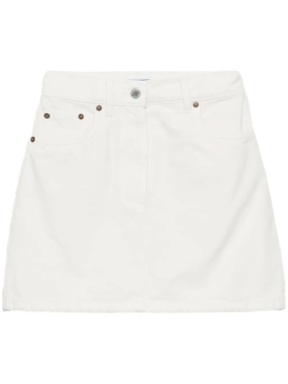 Prada Klassischer Jeans-Minirock | Weiß | FARFETCH DE | Farfetch Global