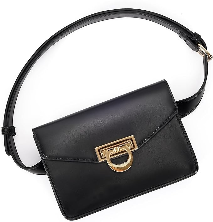 ECOSUSI Fanny Pack for Women PU Leather Belt Bag Waist Bag Fashion Waist Pack Pouch Small Purse f... | Amazon (US)