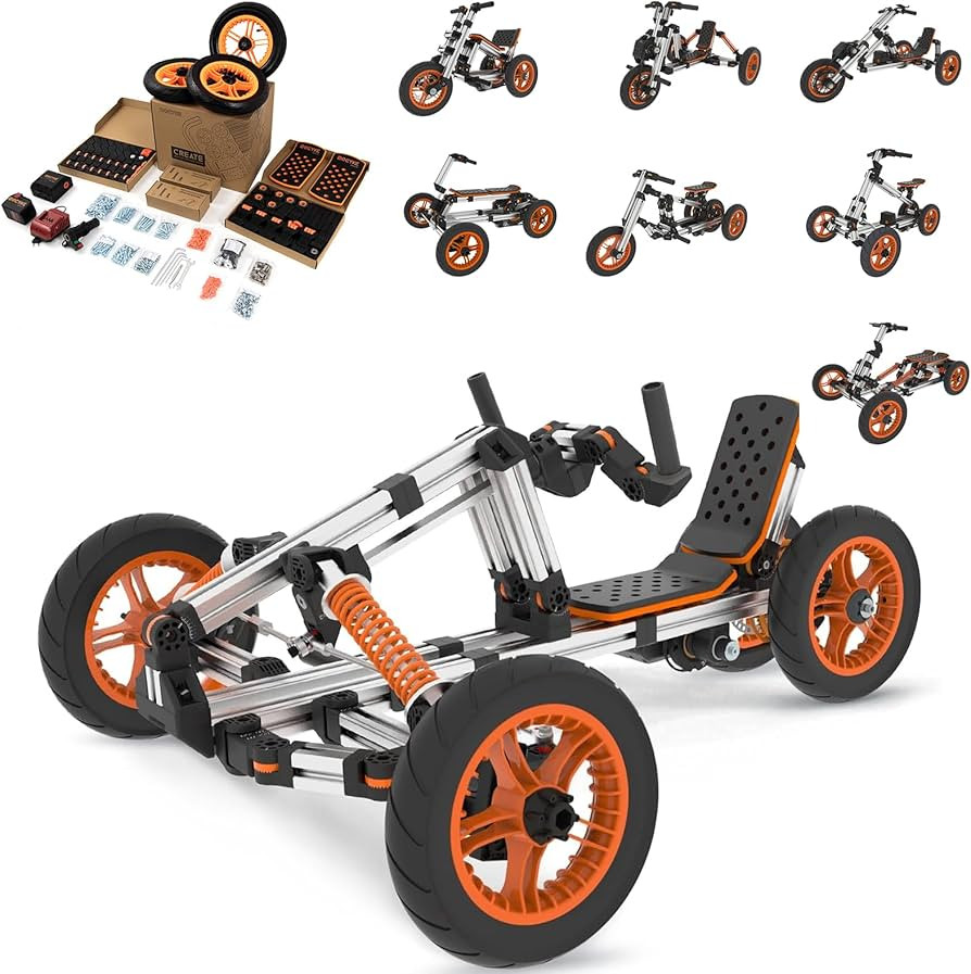 Modular Ride On Toys for Kids, 18V Electric Go Kart, Buildable STEM Car, Constructibles Over 15 E... | Amazon (US)