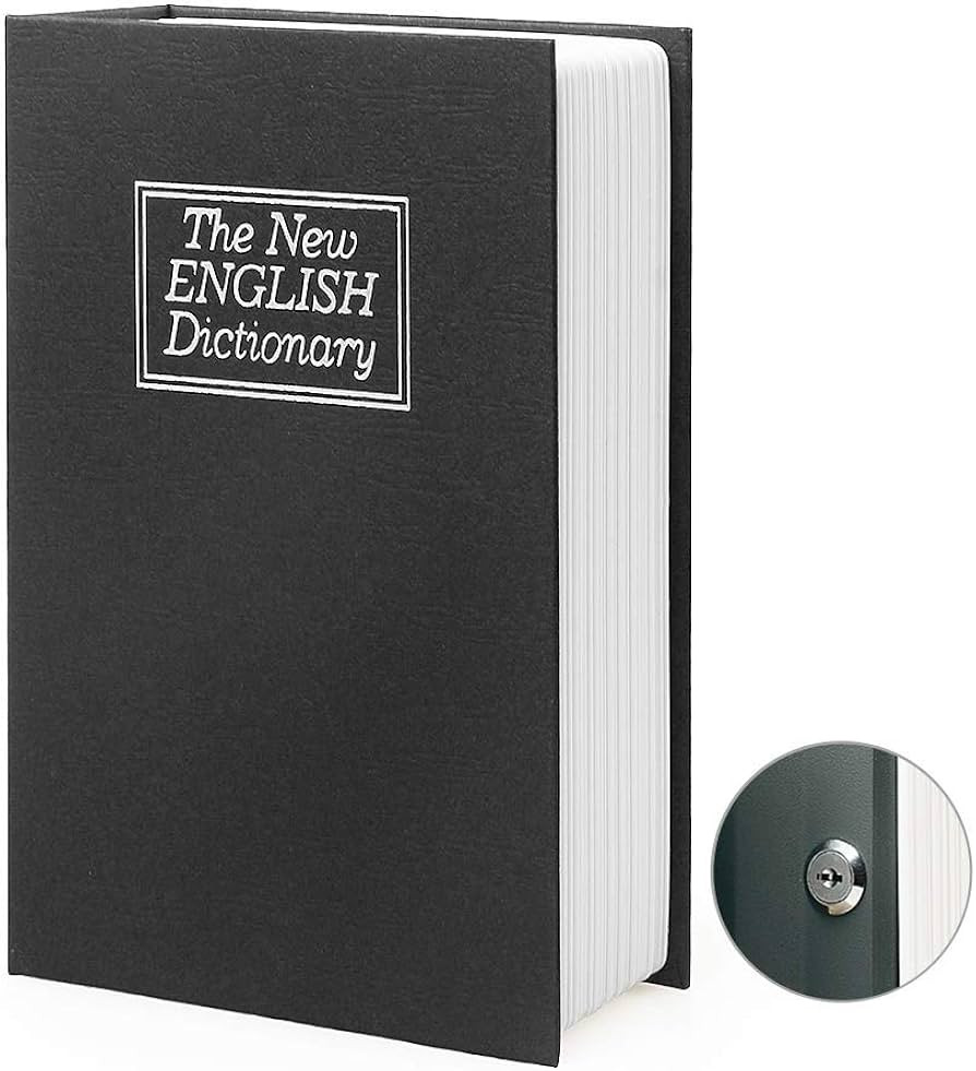 Diversion Book Safe Storage Box (9.5"×6"×2.2"), Dictionary Secret Safe Can with Security Key Lo... | Amazon (US)
