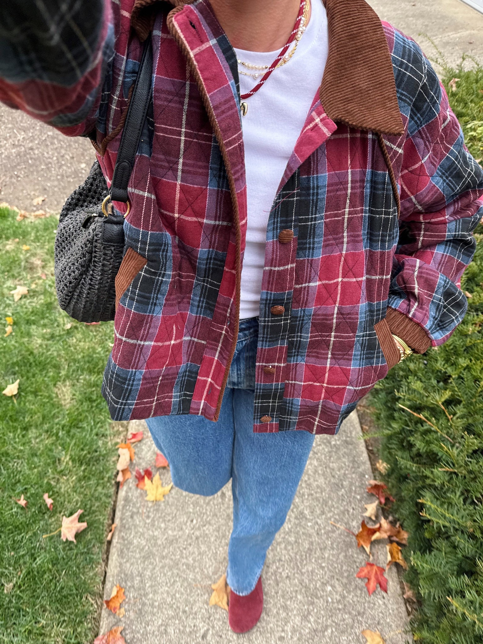 Dinner fit! 🐙🍁☕️❄️ jacket launching at my store Sunday and I’m wearing a medium! (Waterlilyclothing.com) 