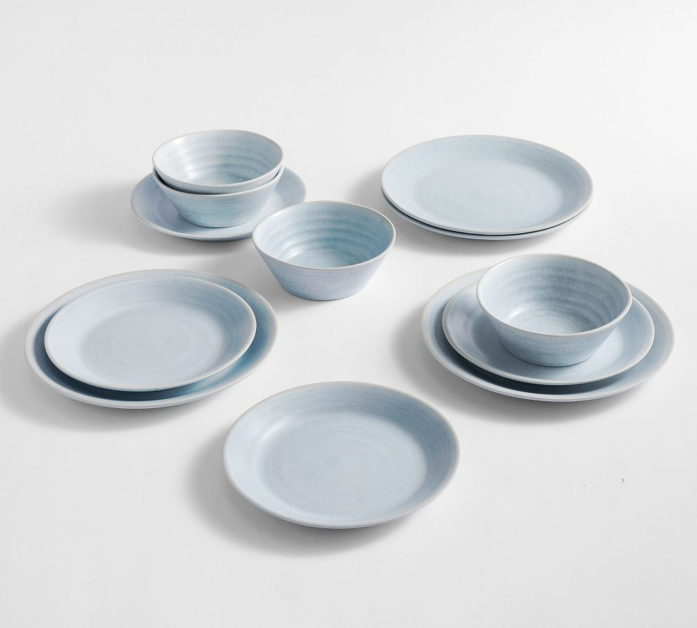 Larkin Outdoor Melamine 12-Piece Dinnerware Set | Pottery Barn (US)