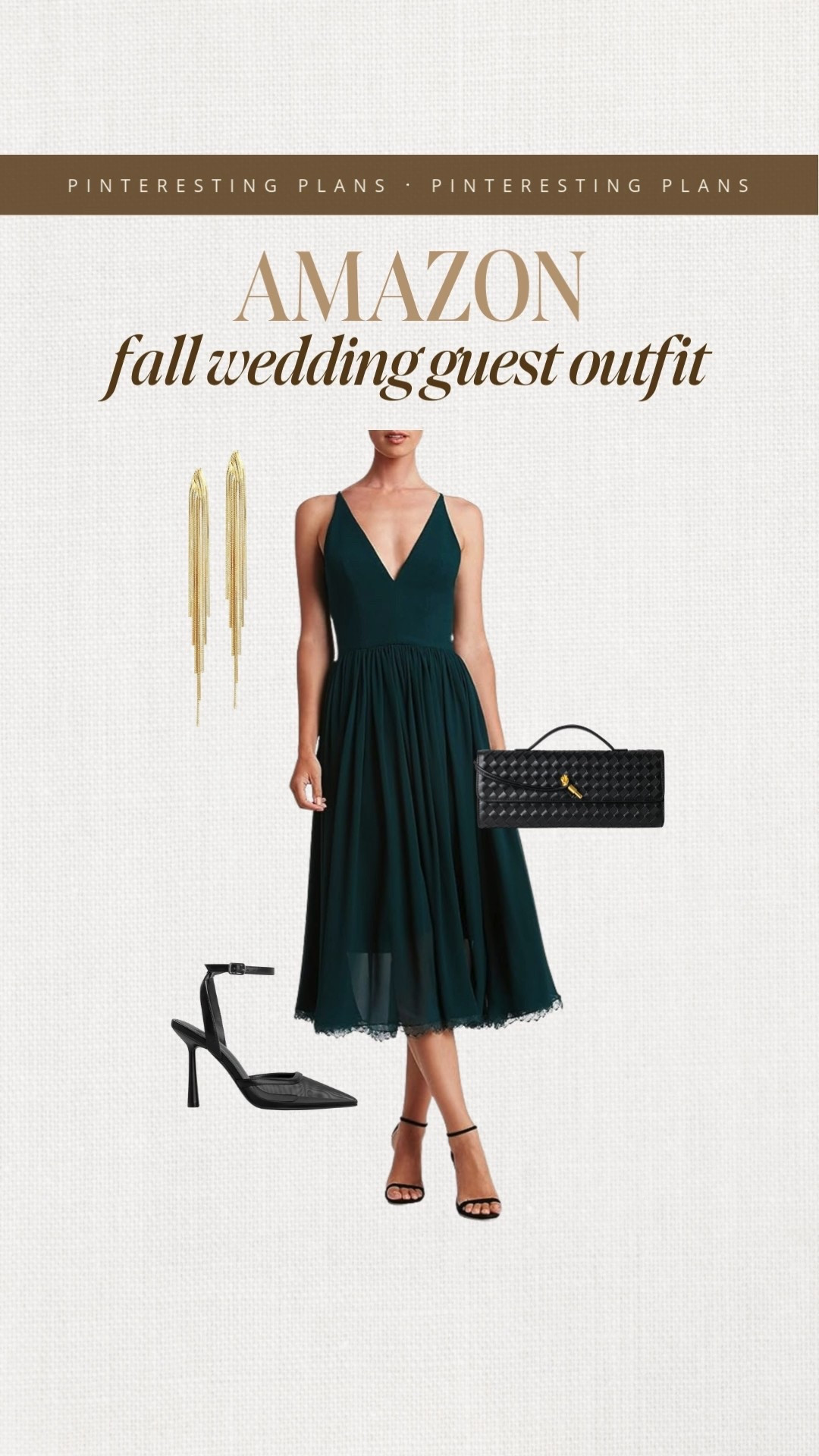 Amazon fall wedding guest outfit 🙌🏻🙌🏻

Fall wedding guest dress, pumps, clutch bag, evening, bag, earrings, fall attire, fall, fashion, wedding 