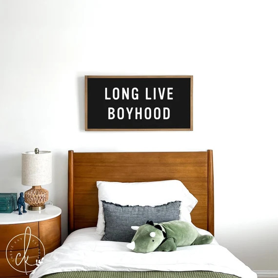 Long Live Boyhood  Wood Sign  Boys Room Decor  Kids Room - Etsy | Etsy (US)