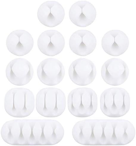 Amazon.com: OHill Cable Clips, 16 Pack White Adhesive Cord Holders, Ideal Cable Cords Management ... | Amazon (US)