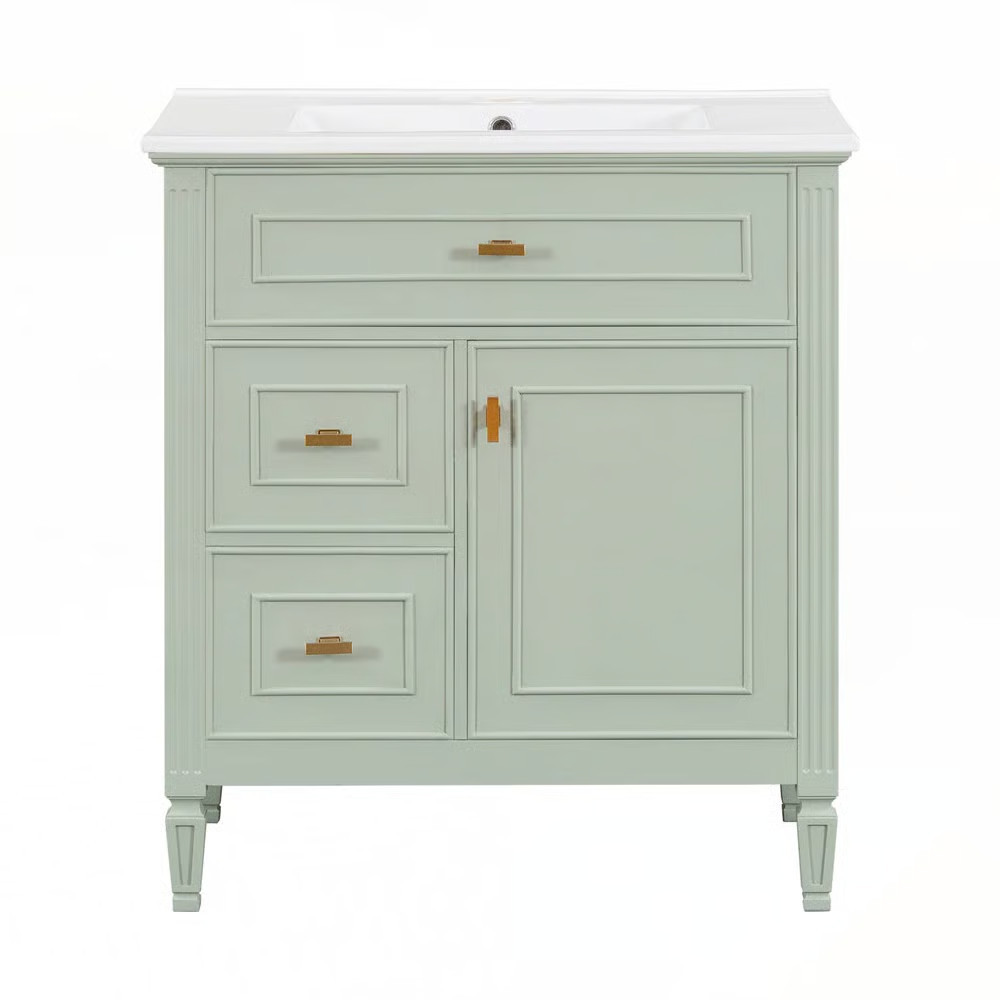 Bathroom Vanity with Sink Drawers and Adjustable Shelf | Wayfair North America