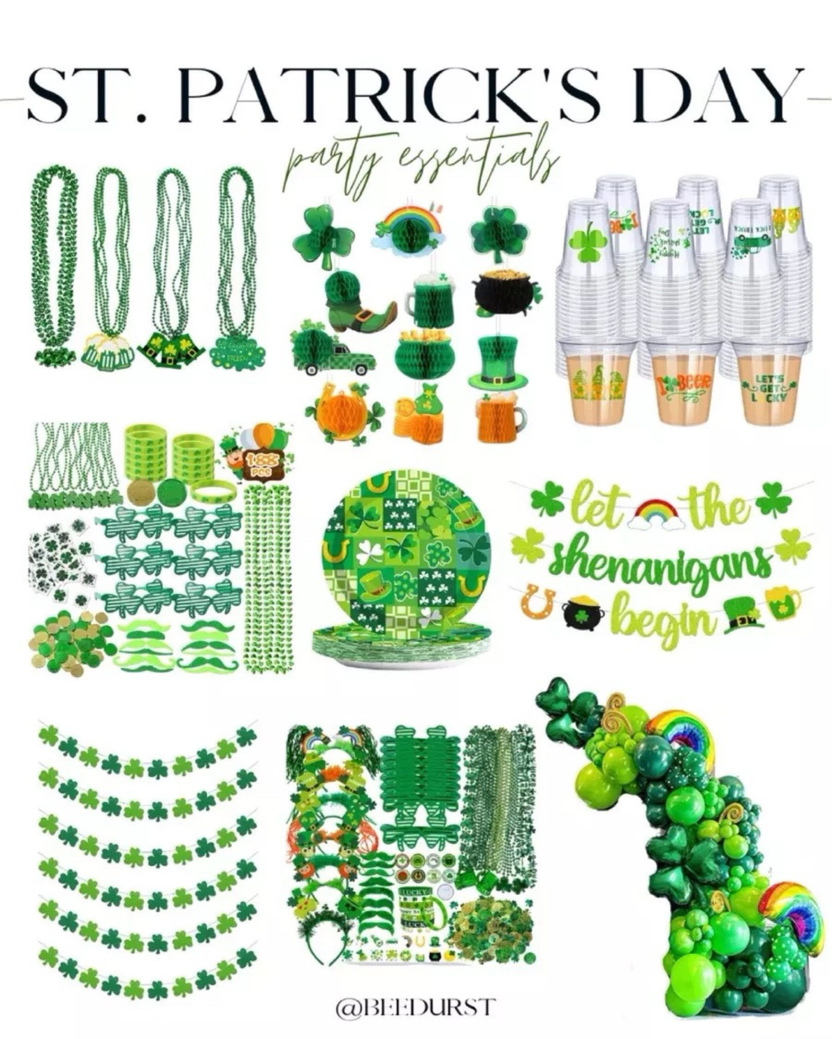 St Patrick’s Day party decor, St Patrick’s Day party essentials, St Patrick’s day banner, St Patrick’s day balloons, St Patrick’s day cups, St Patrick’s day plates, St Paddy’s party decor

#LTKparties #LTKfindsunder50 #LTKSeasonal