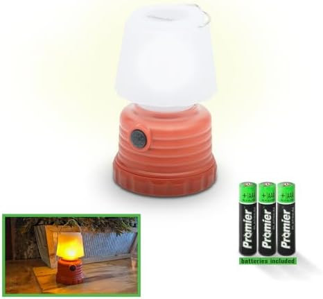 LitezAll Mini Lantern with White LED or Simulated Flame Mode, Compact Battery Operated Lantern fo... | Amazon (US)