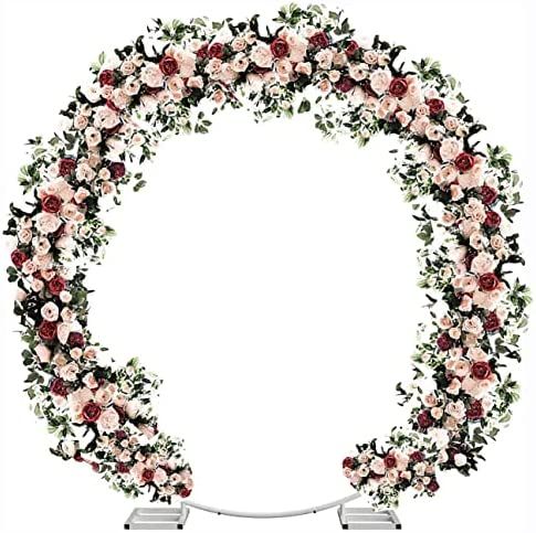 6.5FT Tall X 6.5FT Wide Metal Ring Arch for Outdoor Party Backdrop Decoration (with Ground Anchor... | Amazon (US)