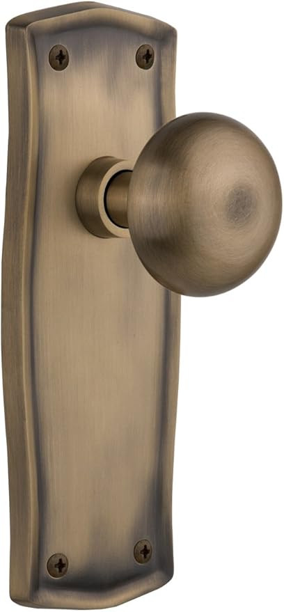 Nostalgic Warehouse Prairie Plate with New York Knob, Privacy - 2.375", Antique Brass | Amazon (US)