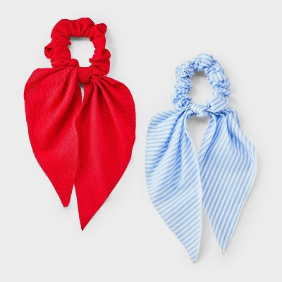 Girls' 2pk Striped Twister Scarves - art class™ Blue/Red | Target