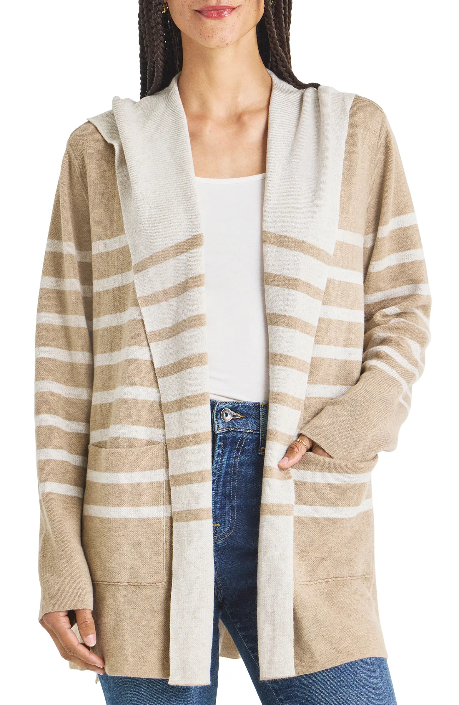 Splendid Syd Stripe Open Front Cardigan | Nordstrom | Nordstrom