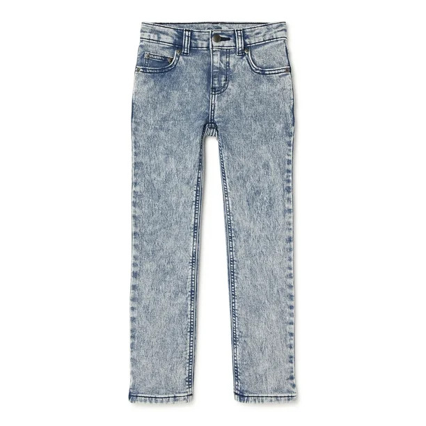 Wonder Nation Boys Slim Knit Denim Jeans, Sizes 4-18 & Husky | Walmart (US)