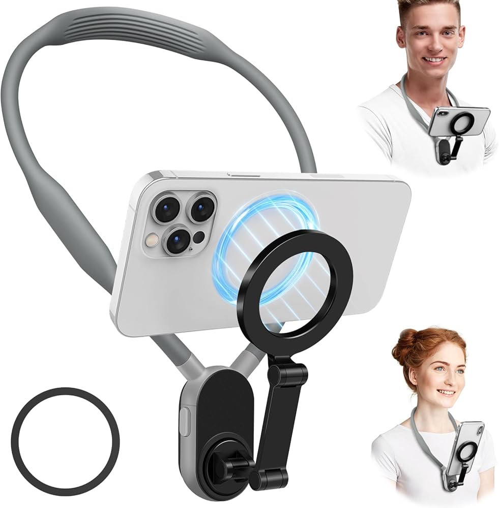 Keweis Soporte magnético para teléfono celular, manos libres, POV/Vlog, soporte flexible para e... | Amazon (US)