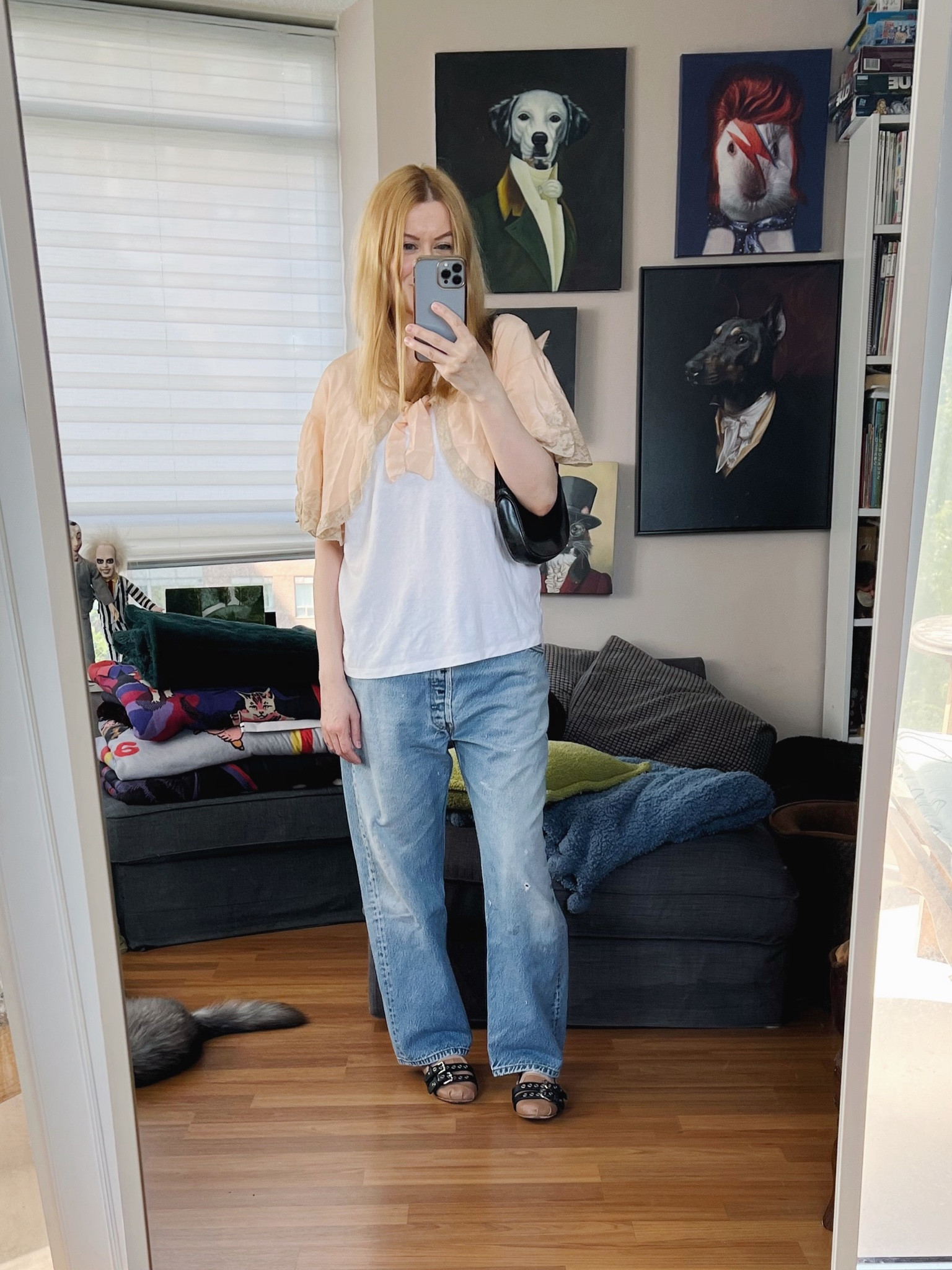 Bed jacket two is from the 1920s so I guess technically it’s moved from vintage to antique.
Everything but their-shirt is vintage, secondhand, or antique. 

•
#springlook  #torontostylist #bedjacket #StyleOver40  #secondhandFind #vintagestyle #fashionstylist #slowfashion #FashionOver40  #MumStyle #genX #genXStyle #shopSecondhand #genXInfluencer #genXblogger #secondhandDesigner #Over40Style #40PlusStyle #Stylish40

#LTKSeasonal #LTKOver40 #LTKStyleTip