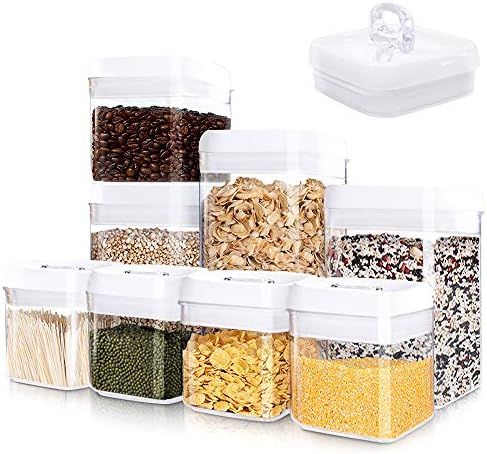 Kitsure Airtight Food Storage Container Set - 8 PC Set - Pantry Organization and Storage, Kitchen... | Amazon (US)