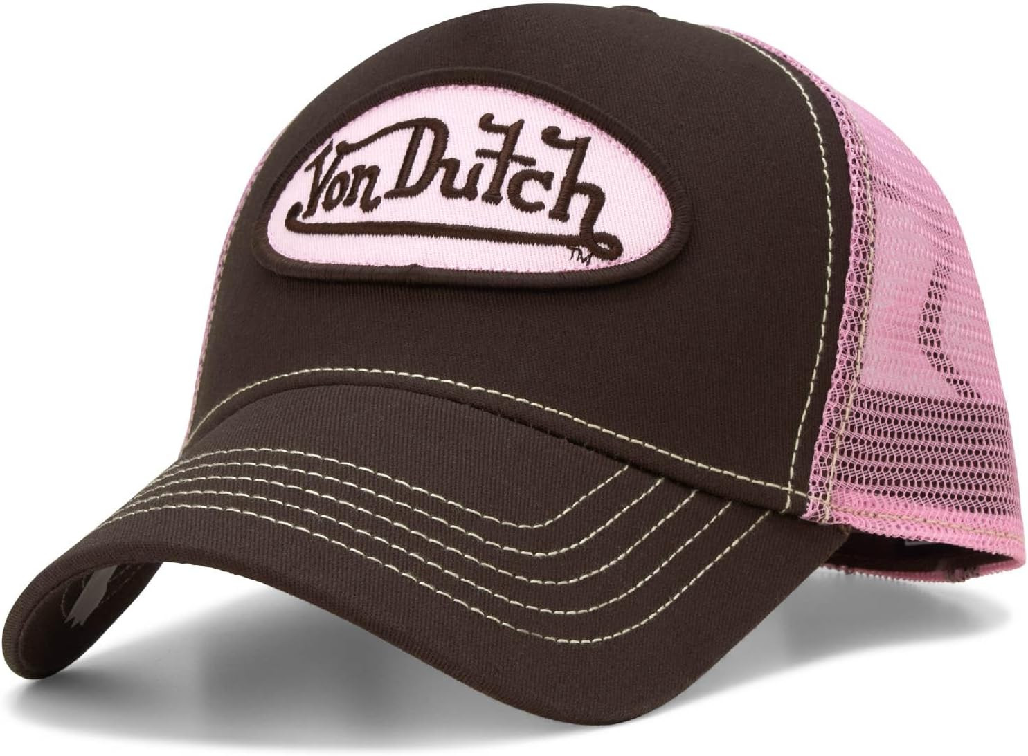 Von Dutch Unisex Trucker Hat, Colorblock, Mesh Back, Curved Bill, Snapback | Amazon (US)