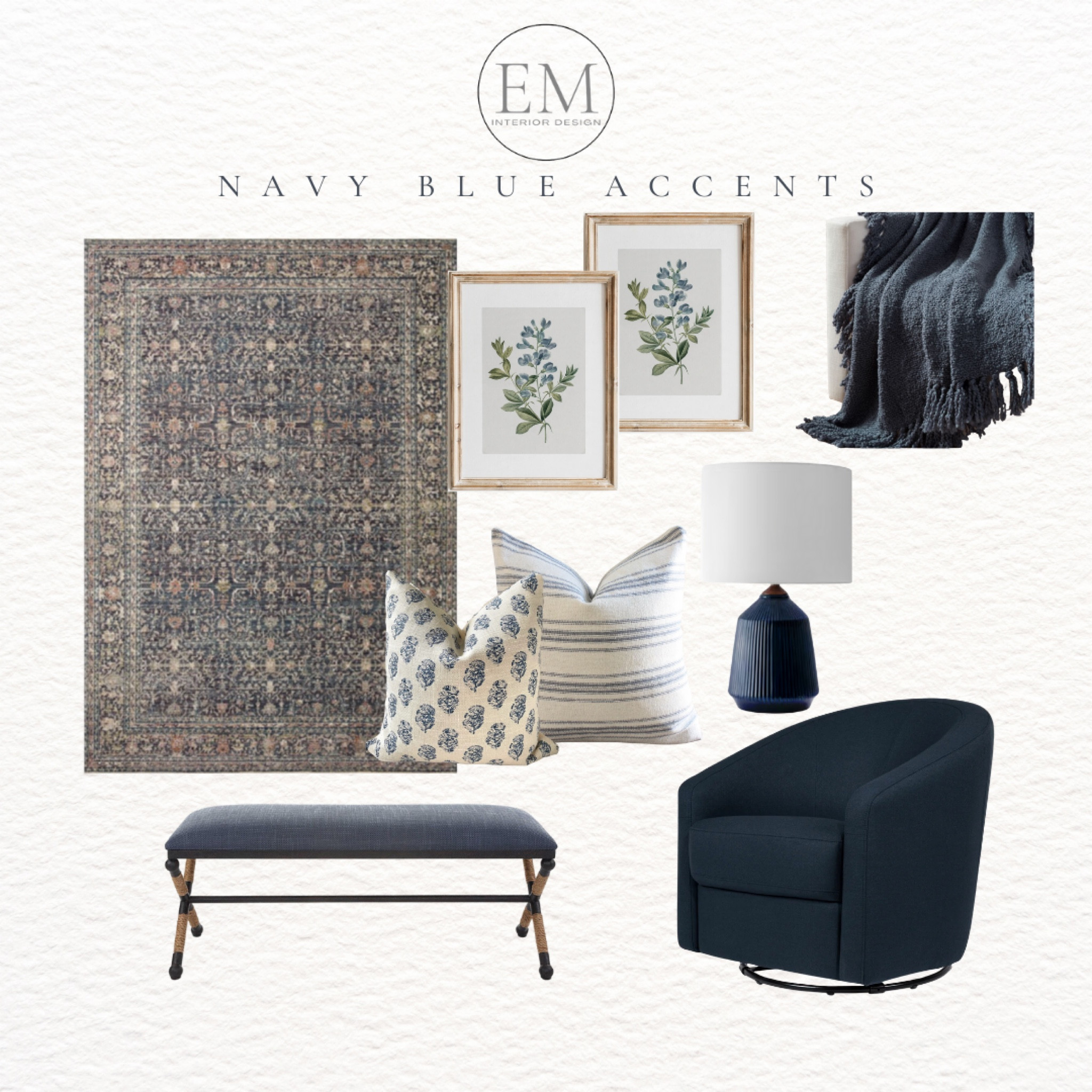 Navy blue accent pieces💙

#LTKFind