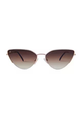 dime optics Fairfax Sunglasses in Brushed Gold And Brown Gradient from Revolve.com | Revolve Clothing (Global)