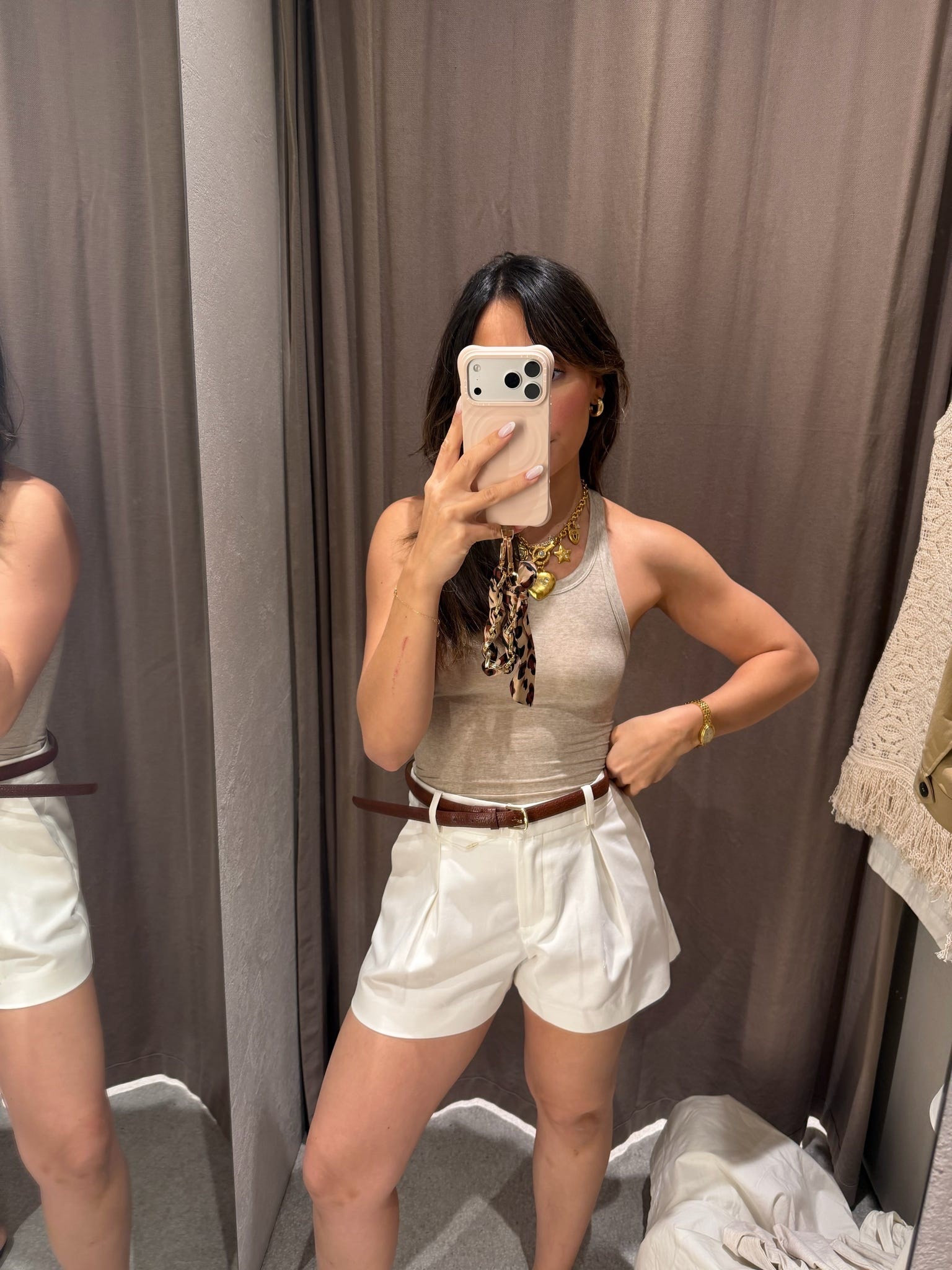 Obsessed with these shorts. They’re not too long or too short and they look so good with this  belt & tank  

#LTKPetite