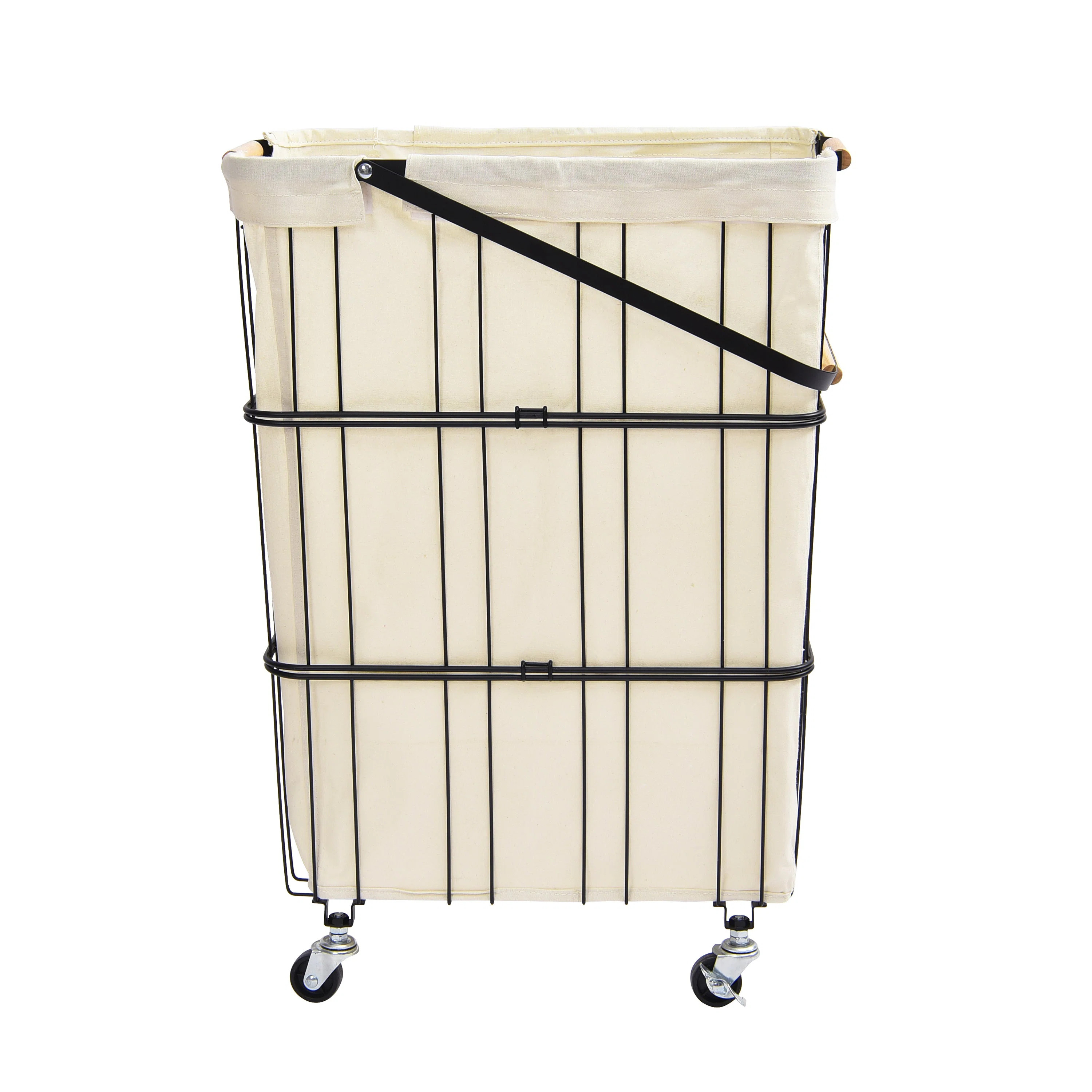 17 Stories Metal Rolling Laundry Basket with Handles | Wayfair | Wayfair North America