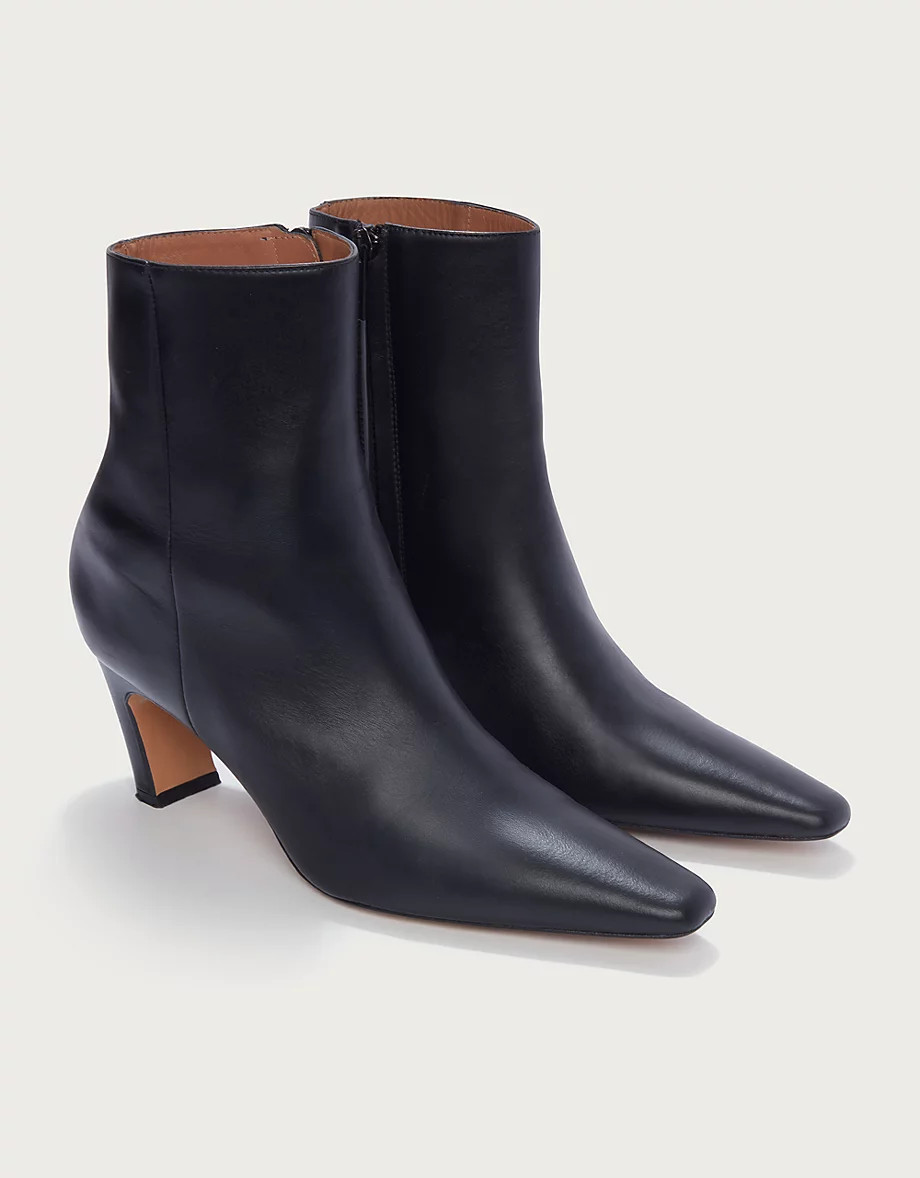 Flattered Xena Leather Kitten Heel Ankle Boots | The White Company UK & ROW