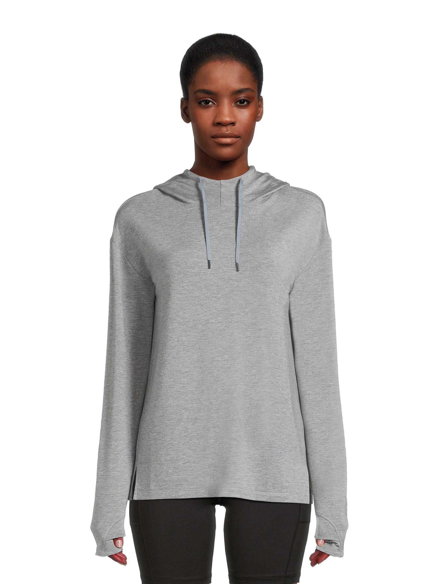 Athletic Works Women's French Terry Mock Neck Hoodie, Sizes XS-XXXL | Walmart (US)