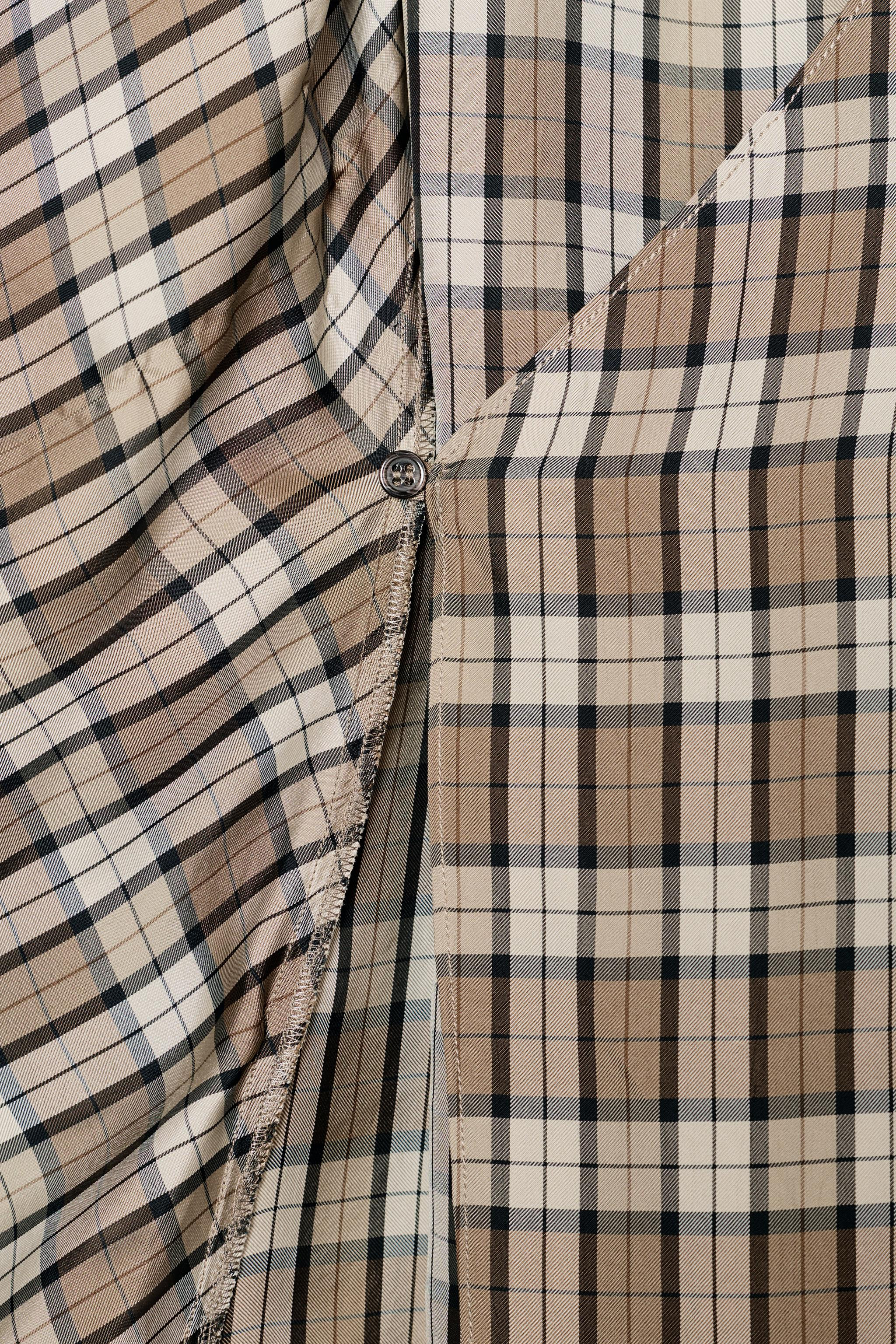 ZW COLLECTION LIMITED EDITION DRAPED CHECK SHIRT | Zara UK