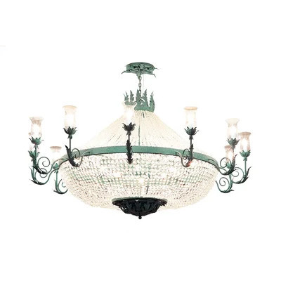 Crista 30 - Light Unique Geometric Chandelier with Beaded Accents | Wayfair North America