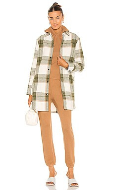 BB Dakota Eldridge Jacket in Sage Plaid from Revolve.com | Revolve Clothing (Global)