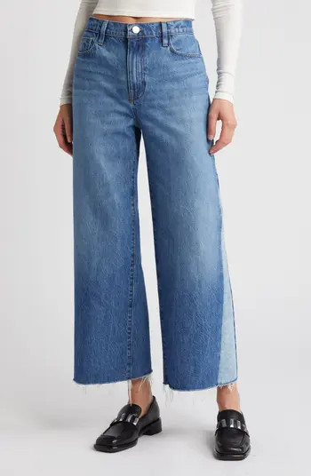 Le Jane Raw Hem Crop Wide Leg Jeans | Nordstrom Rack