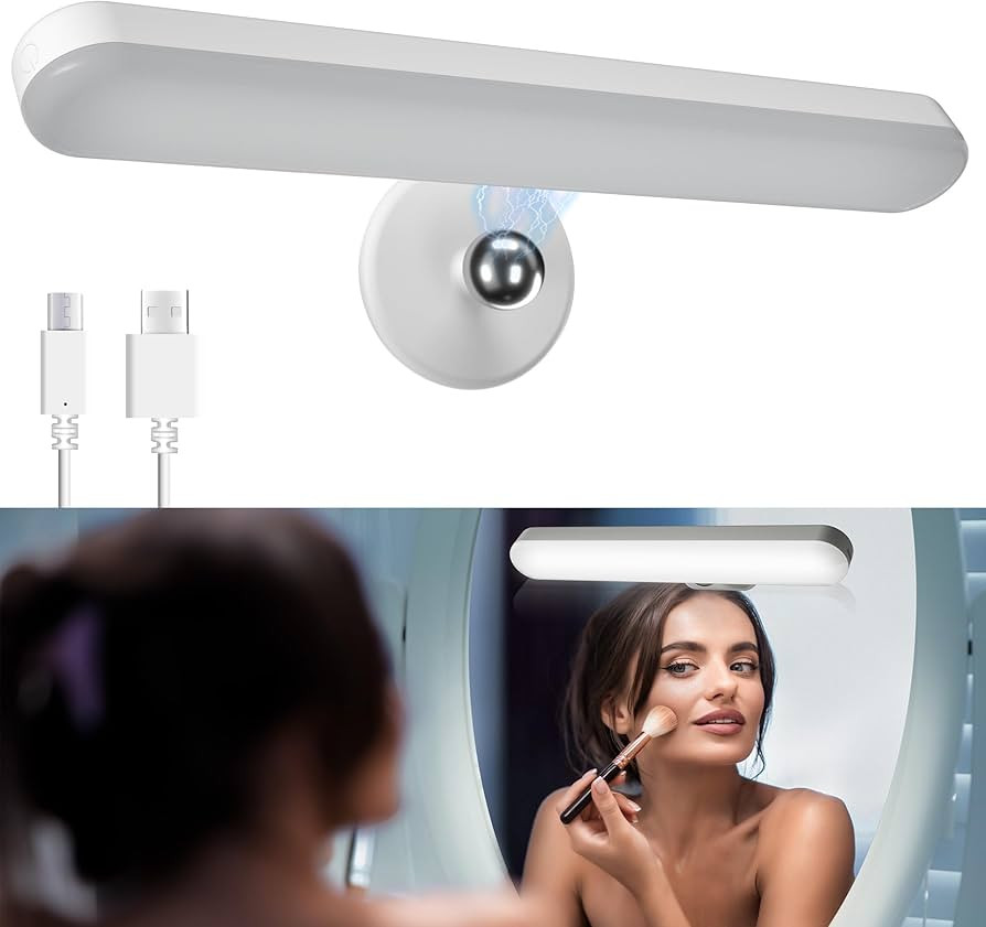 Benreom Wireless Vanity Lights for Mirror, Rechargeable Battery Operated Stick on Lamp, Adjustabl... | Amazon (US)