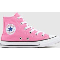 Converse Pink All Star Hi Girls Junior Trainers, Size: 13 (EU 31½) | Schuh