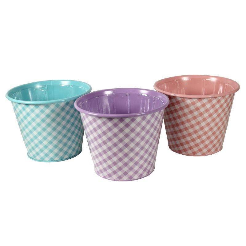 Home & Garden 6.0" Gingham Pot Covers Plants Easter Spring Burton & Burton  -  Planters | Target