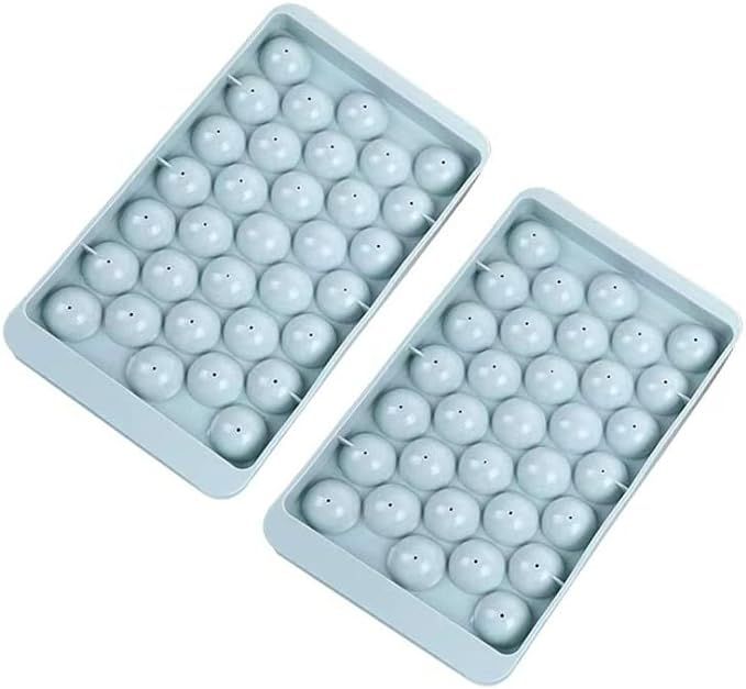 La chat Round Ice Cube Tray, mini Ice Ball Maker Mold with lid for Freezer Circle Ice Cube molds ... | Amazon (US)