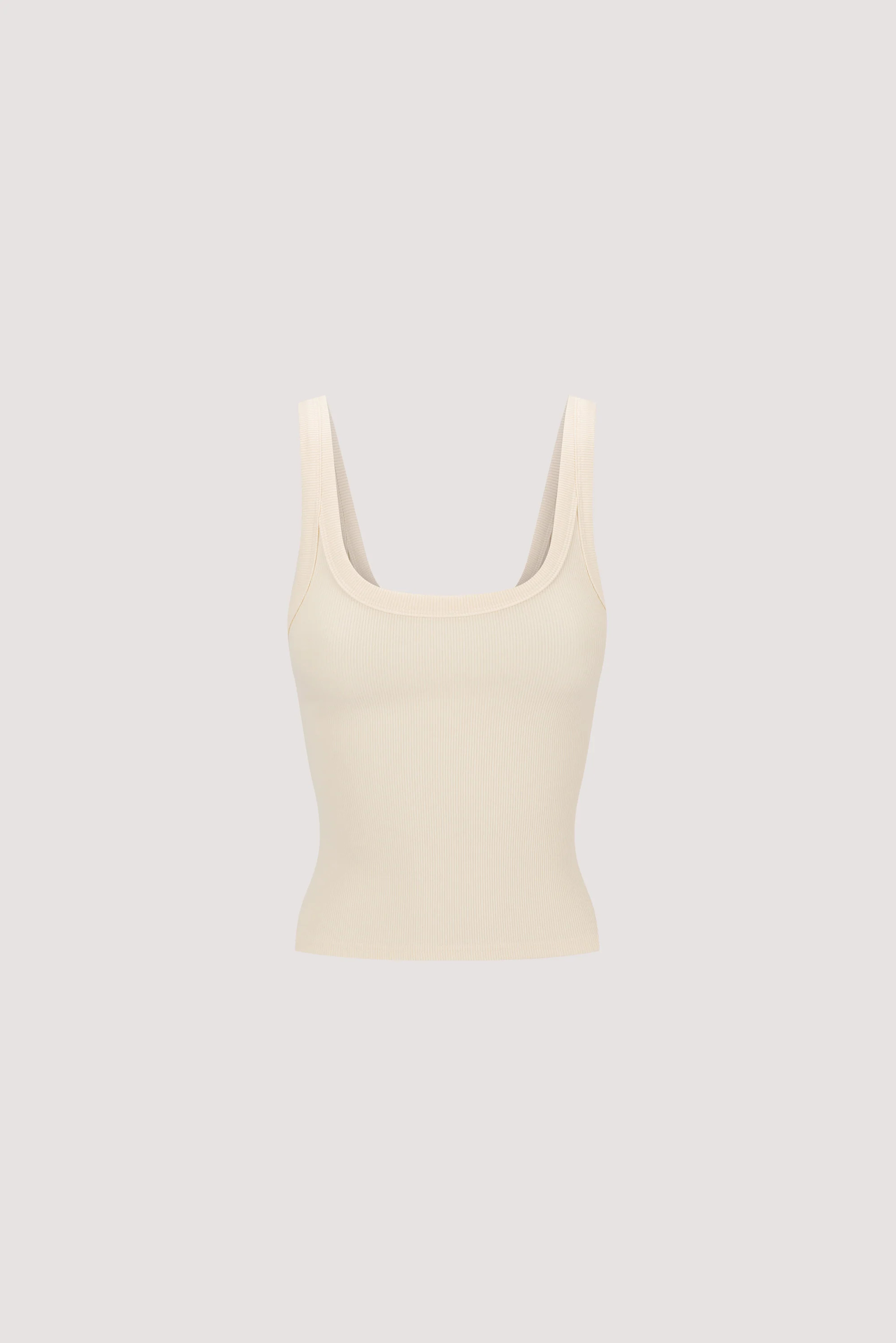 PHOEBE SANDSTONE SCOOP NECK TANK TOP | DISSH