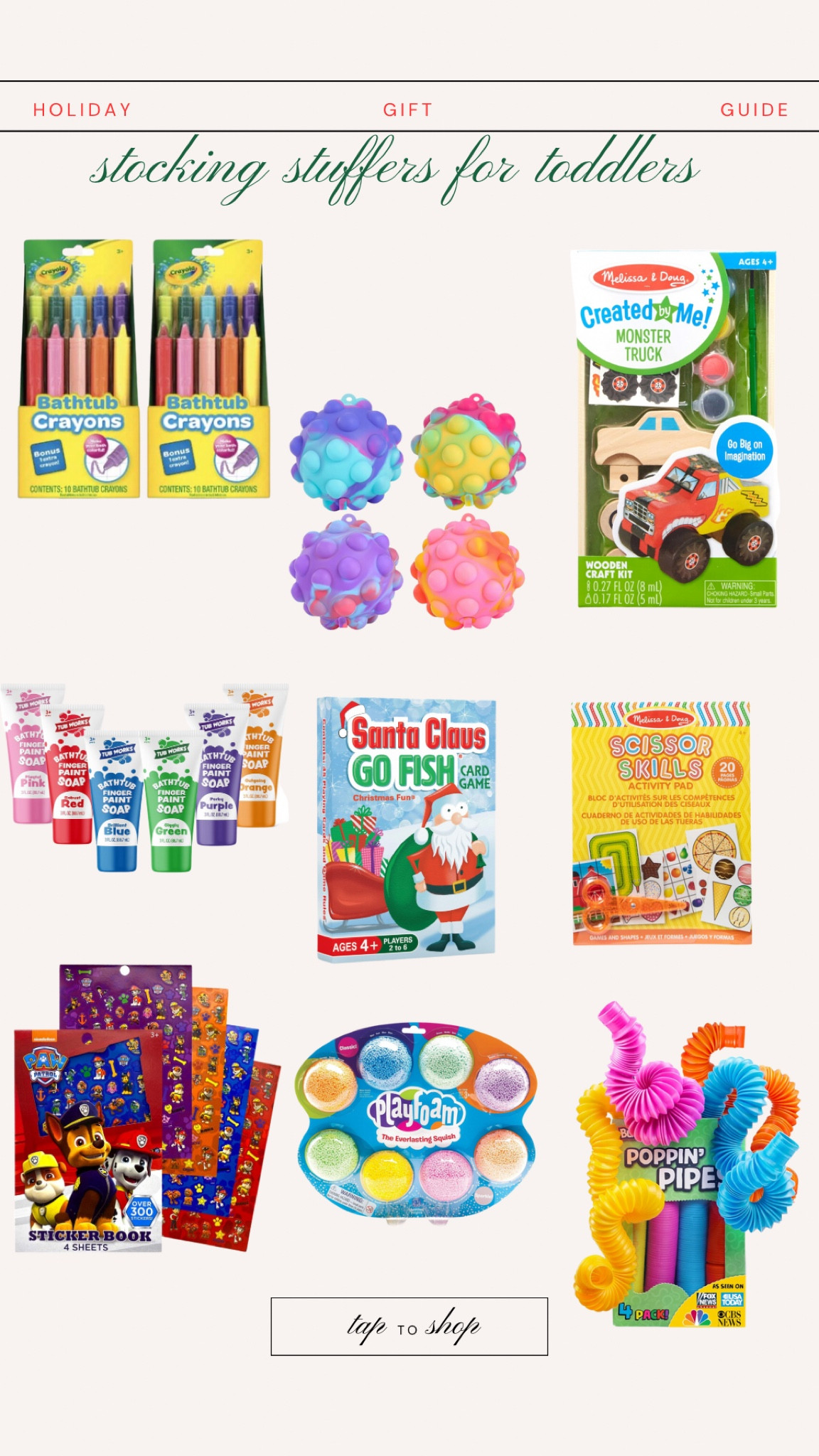Holiday 2023 gift guide- stocking stuffers for toddlers 

#LTKSeasonal #LTKHoliday #LTKGiftGuide