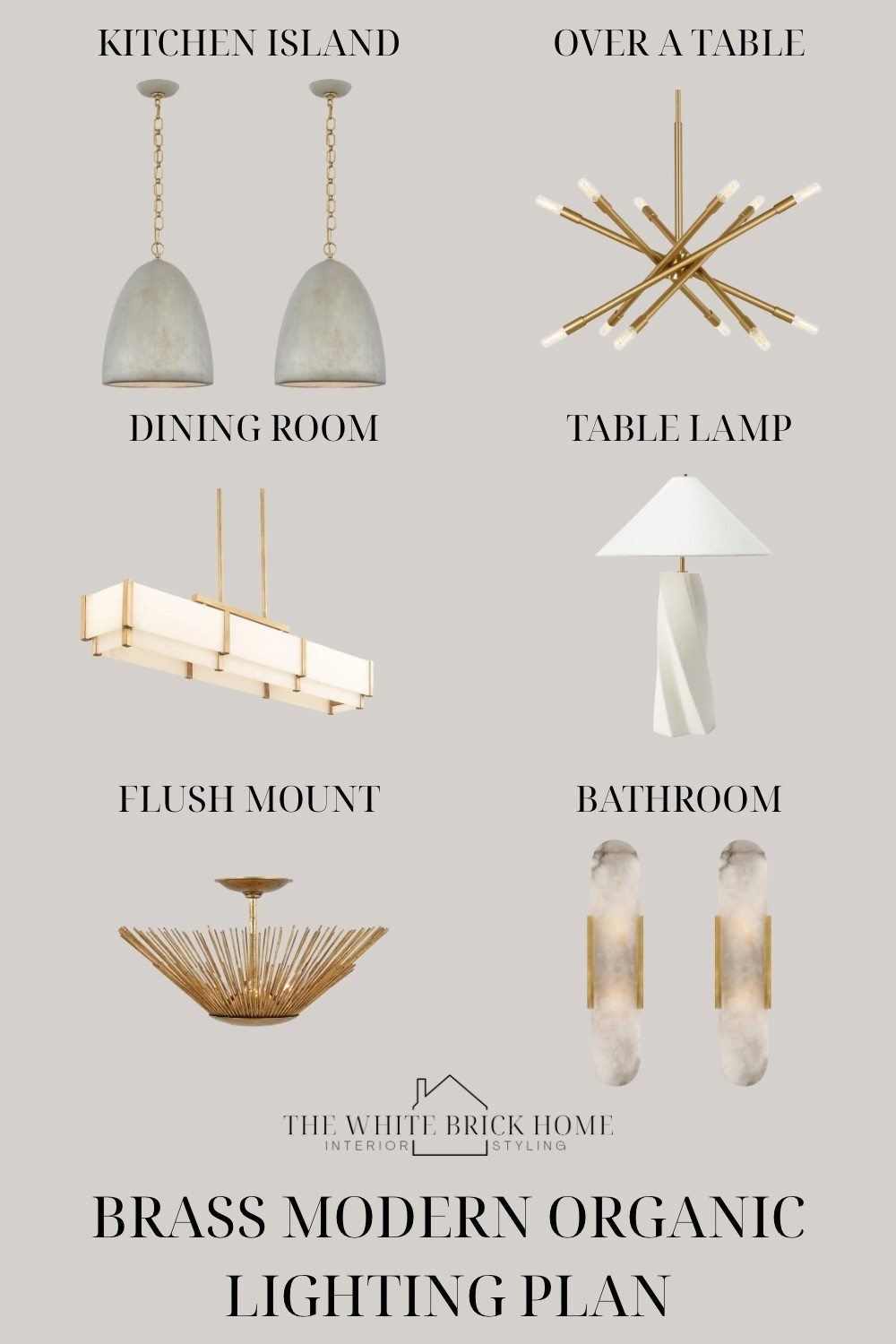 A beautiful modern organic lighting plan that mixes beautiful textures and materials to create a plan that feels unique and cohesive throughout a home. 
🖤🖤
Lighting, light fixtures, modern organic lighting, chandelier, table lamp, wall sconces, bathroom lighting, flush mount, chandelier, dining room lighting, dining room decor, modern chandelier, light, brass lighting, flush mount light fixture, ceiling light, home design, modern home, modern organic, lumens, Amazon, McGee and co 


#LTKSeasonal #LTKHome #LTKSaleAlert