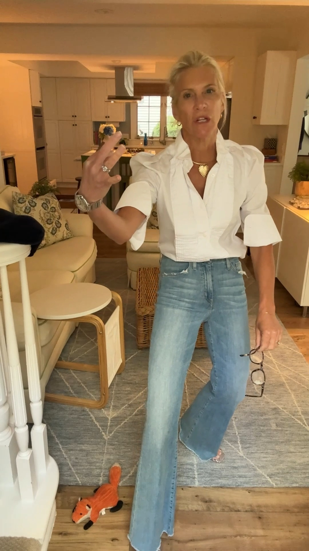 Casual Wednesday night birthday party outfit!  A great bootleg/flare jeans either a white button down. My uniform ❤️

#LTKFindsUnder100 #LTKOver40 #LTKStyleTip