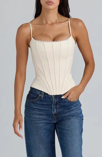 Cadie Satin Corset Top | Nordstrom