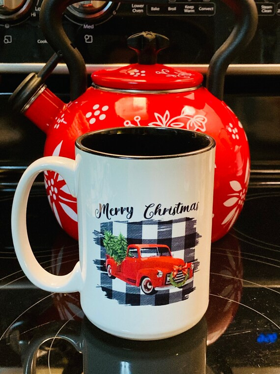 Christmas Red Pick-up Truck Mug / Holiday Truck / Christmas | Etsy | Etsy (US)