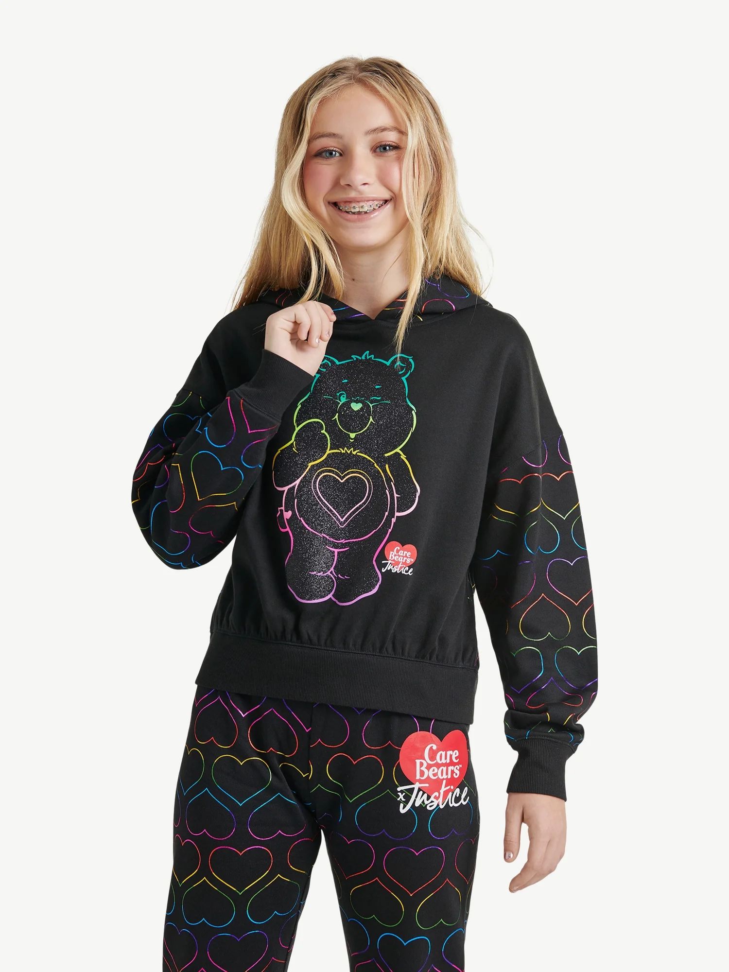 Justice Girls Care Bears Hoodie, Sizes XS-XL & Plus | Walmart (US)