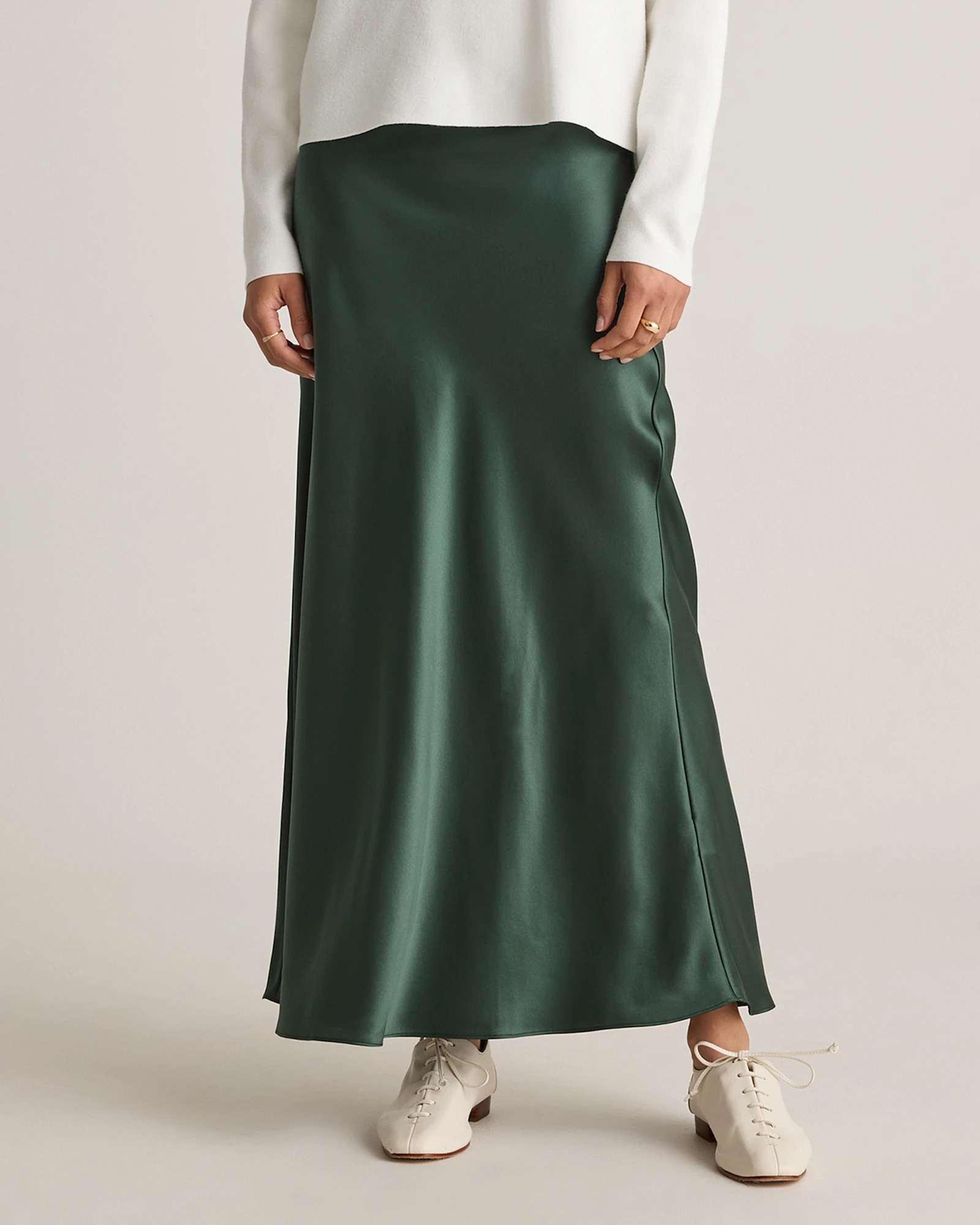 Quince | Women's Maxi Skirt in Dogwood, Size XS, Silk | Quince
